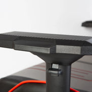 Scaun gaming ergonomic reglabil, cu suport picioare si perne, rabatabil 180°, gri negru albastru/Rosu, 150 kg