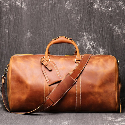 Genuine leather handbag travel bag