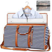 PU leather portable men's and women's foldable suit bag, multifunctional travel luggage bag