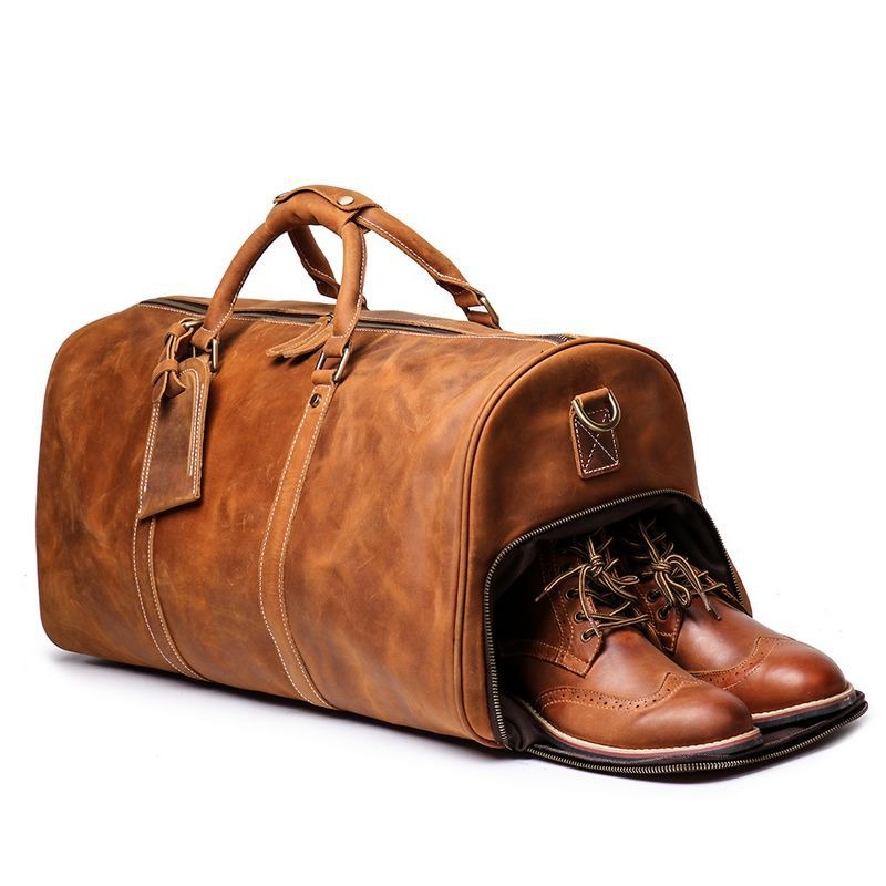 Genuine leather handbag travel bag