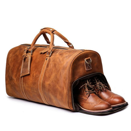 Genuine leather handbag travel bag