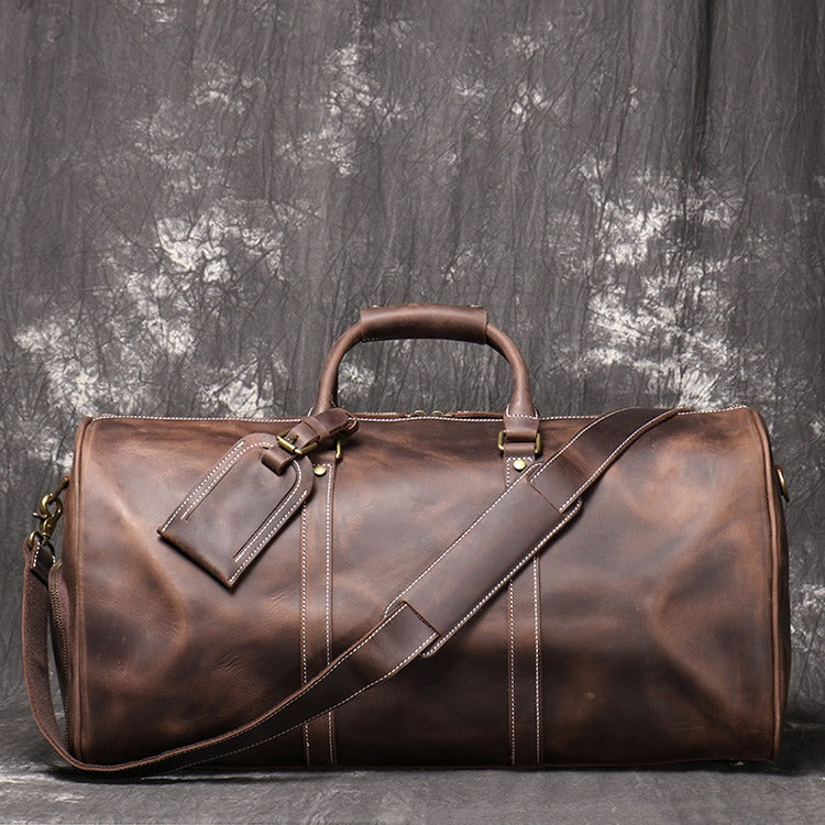 Genuine leather handbag travel bag