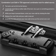Black 3 Piece Luggage Set Hardside Spinner Suitcase with TSA Lock 20