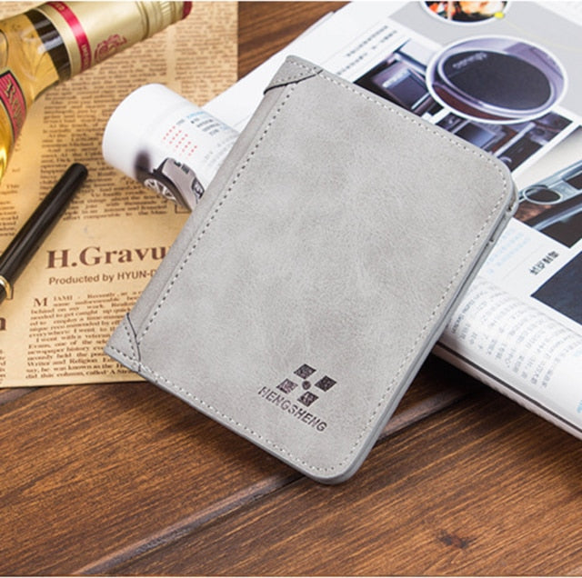 Mens Luxury Soft Business Leather Bifold Wallet Credit Card Holder Purse