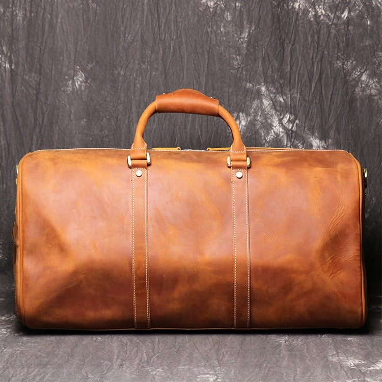 Genuine leather handbag travel bag