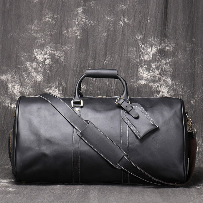 Genuine leather handbag travel bag