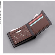Men's Wallet Short College Student Wallet With Zipper Wallet Simple Niche Soft Leather Wallet
