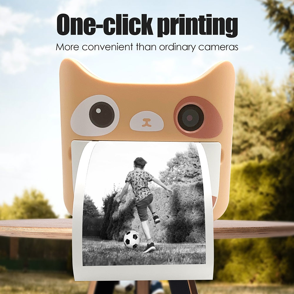 Children's Camera With Print Instant Print Photos Camera Kids Toys Boy Girl Cute Christmas Gift 1080P Video Digital Camera