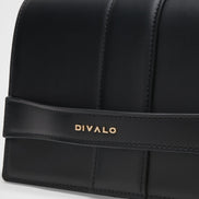 Divalo Transylvania Vanguard Leather Crossbody Bag Black