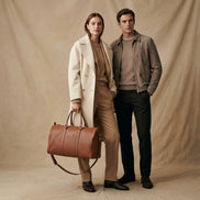 Leather Travel Bag 20L - Light Brown