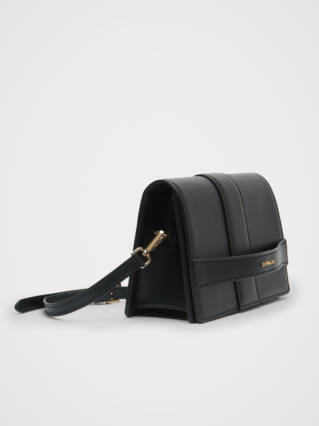 Divalo Transylvania Vanguard Leather Crossbody Bag Black