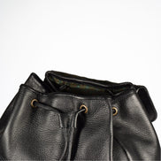 Handmade Leather Backpack 95-38 - Black